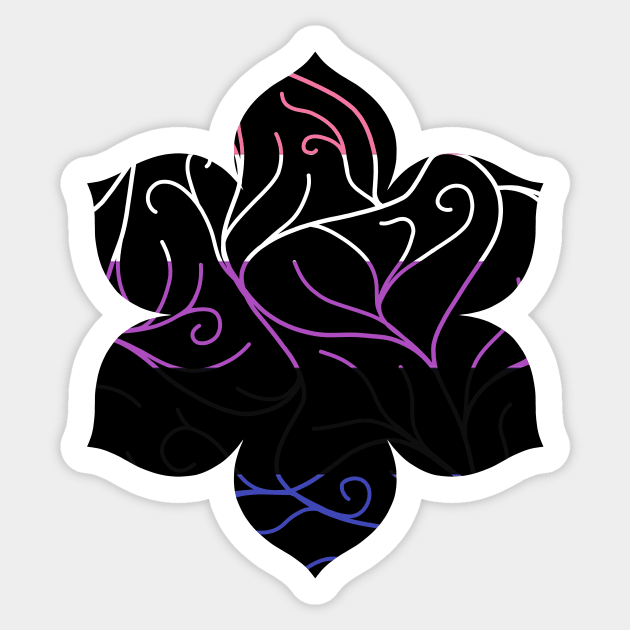 Black Velvet, Genderfluid Flag Vines Sticker by StephOBrien